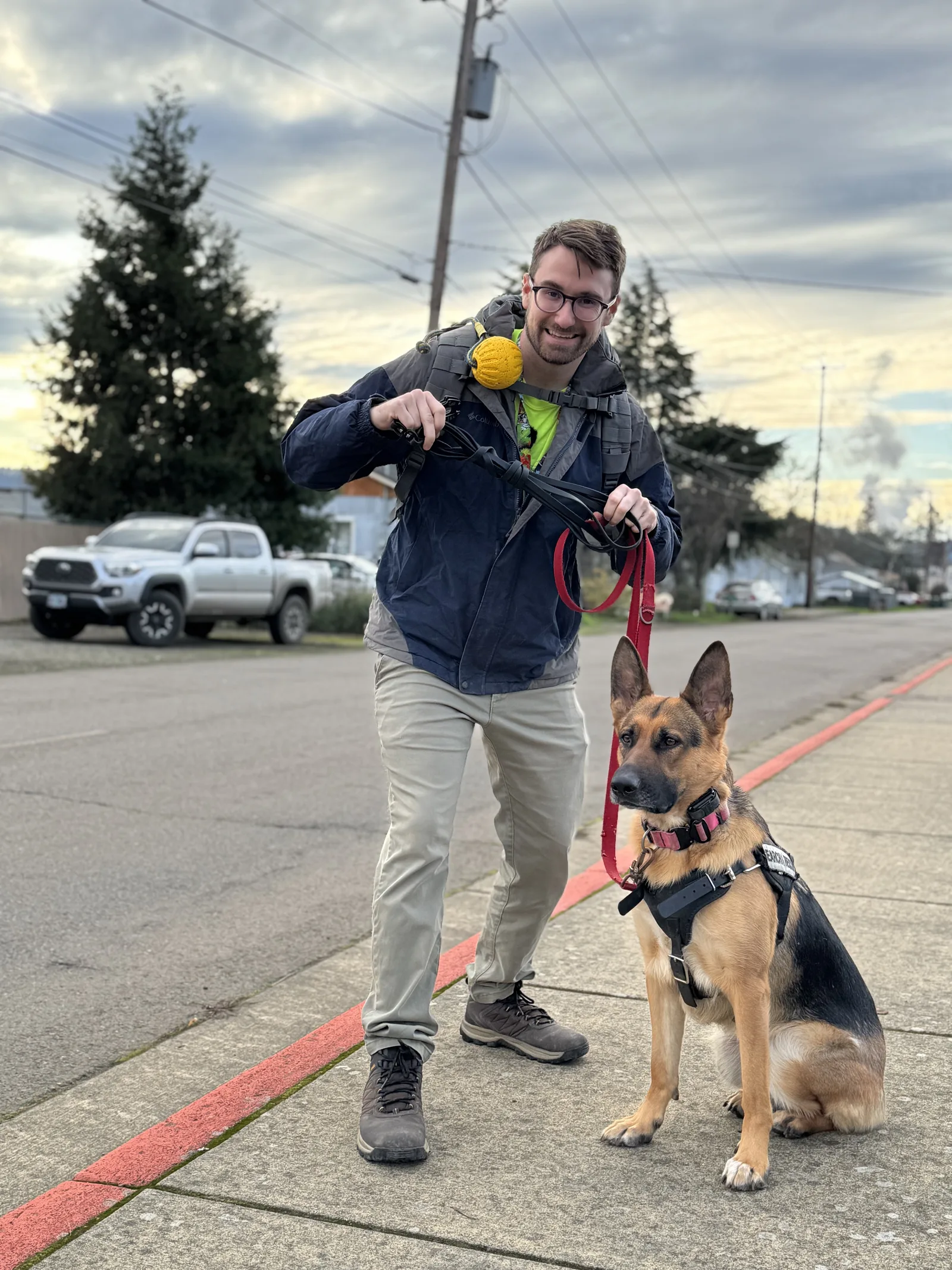 Mitchell with Nala